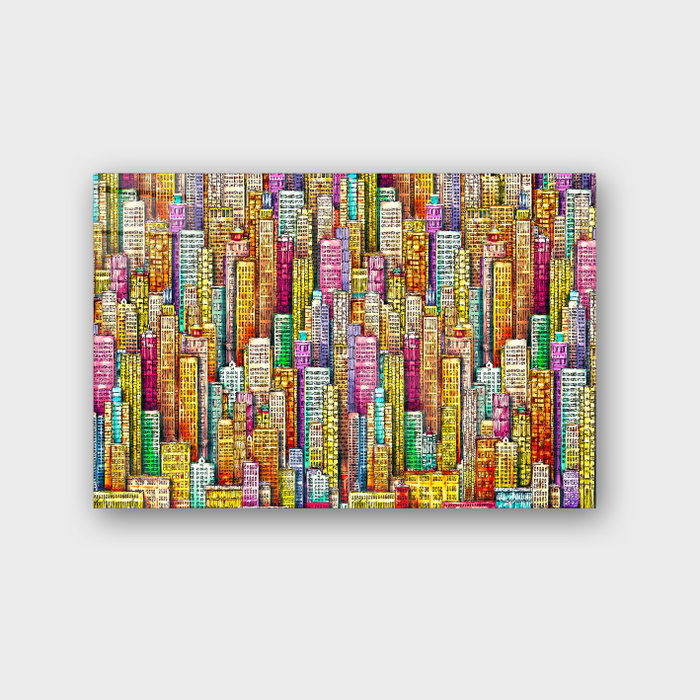 Wallity Pintura decorativa de vidrio templado Multicolor 40 x 60 cm